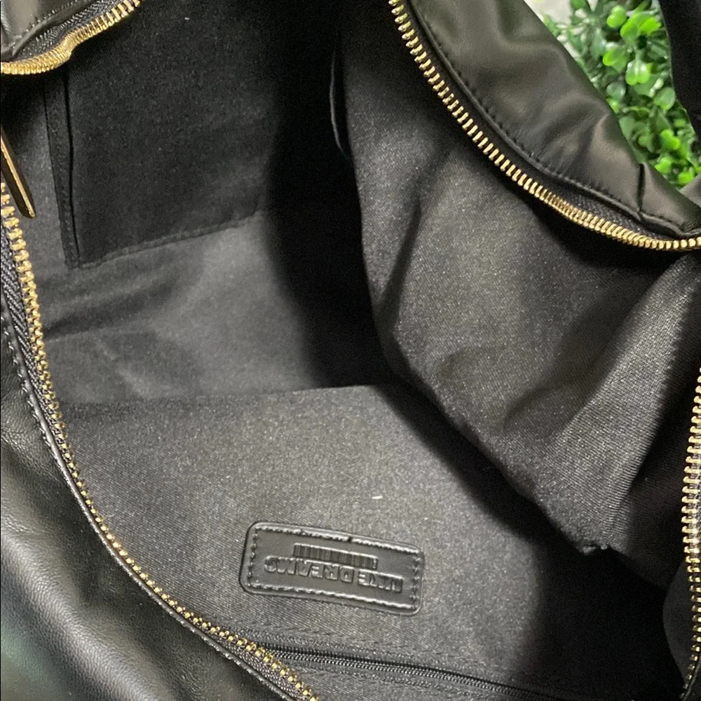 Elegant Black Faux Leather Hobo